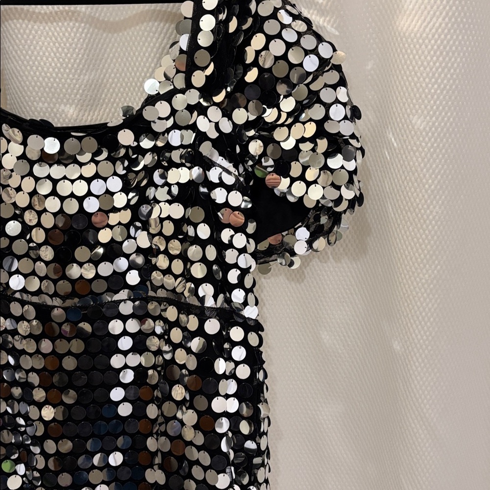 Eloquii Silver Sequin Midi Dress - Picture 2 of 7